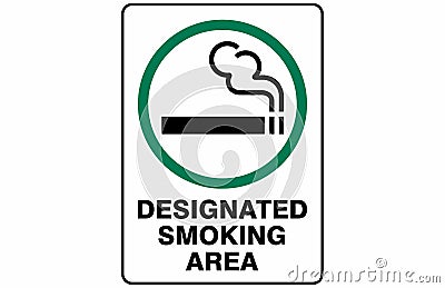 Designated Smoking Area Symbol Sign Vector Vector Illustration